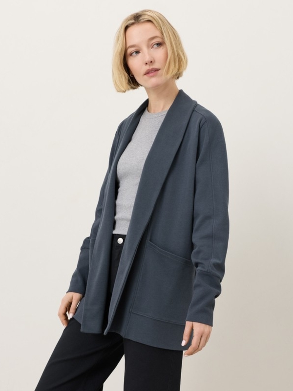PACT Organic Airplane Wrap Cardigan Size M - Picture 4 of 15